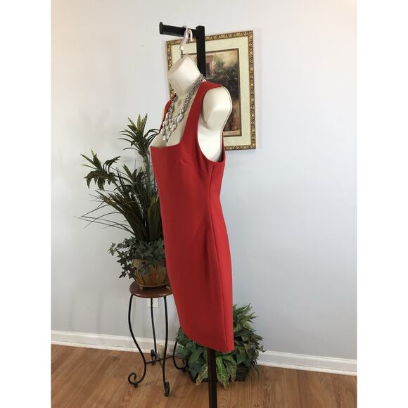 Likely Woman Sheath Dress 6 Sleeveless Square Neck Boho Cocktail Party Preppy - Picture 3 of 7